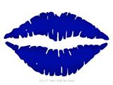 Solids Collection Royal Blue - Kissing Lips Fabric Wall Skin Decal measures 24x15 inches