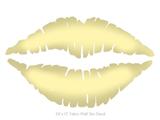 Solids Collection Yellow Sunshine - Kissing Lips Fabric Wall Skin Decal measures 24x15 inches