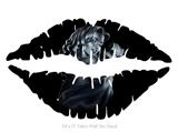 Two Face - Kissing Lips Fabric Wall Skin Decal measures 24x15 inches