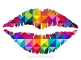 Spectrums - Kissing Lips Fabric Wall Skin Decal measures 24x15 inches