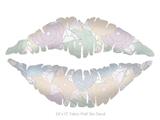Flowers Pattern 10 - Kissing Lips Fabric Wall Skin Decal measures 24x15 inches