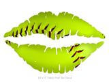 Softball - Kissing Lips Fabric Wall Skin Decal measures 24x15 inches