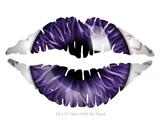 Eyeball Purple - Kissing Lips Fabric Wall Skin Decal measures 24x15 inches
