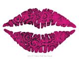 Folder Doodles Fuchsia - Kissing Lips Fabric Wall Skin Decal measures 24x15 inches