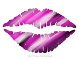Paint Blend Hot Pink - Kissing Lips Fabric Wall Skin Decal measures 24x15 inches
