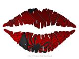 Spider Web - Kissing Lips Fabric Wall Skin Decal measures 24x15 inches
