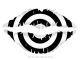 Bullseye Black and White - Kissing Lips Fabric Wall Skin Decal measures 24x15 inches