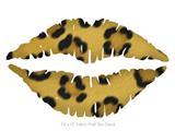 Leopard Skin - Kissing Lips Fabric Wall Skin Decal measures 24x15 inches