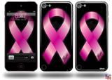 Hope Breast Cancer Pink Ribbon on Black Decal Style Vinyl Skin - fits Apple iPod Touch 5G (IPOD NOT INCLUDED)