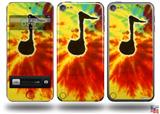 Tie Dye Music Note 100 Decal Style Vinyl Skin - fits Apple iPod Touch 5G (IPOD NOT INCLUDED)