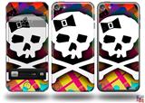 Rainbow Plaid Skull Decal Style Vinyl Skin - fits Apple iPod Touch 5G (IPOD NOT INCLUDED)