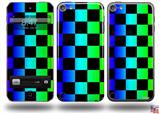 Rainbow Checkerboard Decal Style Vinyl Skin - fits Apple iPod Touch 5G (IPOD NOT INCLUDED)