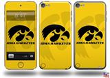 Iowa Hawkeyes Herkey Black on Gold Decal Style Vinyl Skin - fits Apple iPod Touch 5G (IPOD NOT INCLUDED)