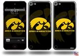Iowa Hawkeyes Herkey Gold on Black Decal Style Vinyl Skin - fits Apple iPod Touch 5G (IPOD NOT INCLUDED)