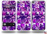Purple Checker Graffiti Decal Style Vinyl Skin - fits Apple iPod Touch 5G (IPOD NOT INCLUDED)