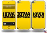 Iowa Hawkeyes 01 Black on Gold Decal Style Vinyl Skin - fits Apple iPod Touch 5G (IPOD NOT INCLUDED)