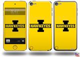 Iowa Hawkeyes 02 Black on Gold Decal Style Vinyl Skin - fits Apple iPod Touch 5G (IPOD NOT INCLUDED)