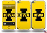 Iowa Hawkeyes 04 Black on Gold Decal Style Vinyl Skin - fits Apple iPod Touch 5G (IPOD NOT INCLUDED)