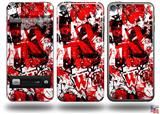 Red Graffiti Decal Style Vinyl Skin - fits Apple iPod Touch 5G (IPOD NOT INCLUDED)