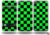 Checkers Green Decal Style Vinyl Skin - fits Apple iPod Touch 5G (IPOD NOT INCLUDED)