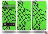 Ripped Fishnets Green Decal Style Vinyl Skin - fits Apple iPod Touch 5G (IPOD NOT INCLUDED)