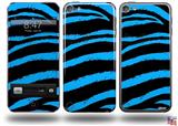 Zebra Blue Decal Style Vinyl Skin - fits Apple iPod Touch 5G (IPOD NOT INCLUDED)