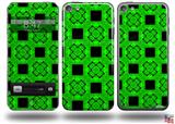 Criss Cross Green Decal Style Vinyl Skin - fits Apple iPod Touch 5G (IPOD NOT INCLUDED)