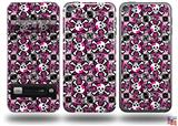Splatter Girly Skull Pink Decal Style Vinyl Skin - fits Apple iPod Touch 5G (IPOD NOT INCLUDED)