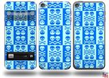 Skull And Crossbones Pattern Blue Decal Style Vinyl Skin - fits Apple iPod Touch 5G (IPOD NOT INCLUDED)
