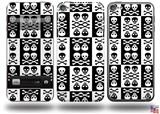 Skull And Crossbones Pattern Bw Decal Style Vinyl Skin - fits Apple iPod Touch 5G (IPOD NOT INCLUDED)