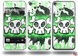 Cartoon Skull Green Decal Style Vinyl Skin - fits Apple iPod Touch 5G (IPOD NOT INCLUDED)