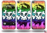 Cartoon Skull Rainbow Decal Style Vinyl Skin - fits Apple iPod Touch 5G (IPOD NOT INCLUDED)