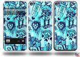 Scene Kid Sketches Blue Decal Style Vinyl Skin - fits Apple iPod Touch 5G (IPOD NOT INCLUDED)