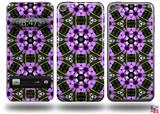 Floral Pattern Purple Decal Style Vinyl Skin - fits Apple iPod Touch 5G (IPOD NOT INCLUDED)