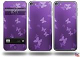 Bokeh Butterflies Purple Decal Style Vinyl Skin - fits Apple iPod Touch 5G (IPOD NOT INCLUDED)