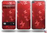 Bokeh Butterflies Red Decal Style Vinyl Skin - fits Apple iPod Touch 5G (IPOD NOT INCLUDED)