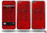 Folder Doodles Red Decal Style Vinyl Skin - fits Apple iPod Touch 5G (IPOD NOT INCLUDED)