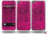 Folder Doodles Fuchsia Decal Style Vinyl Skin - fits Apple iPod Touch 5G (IPOD NOT INCLUDED)