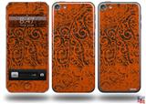 Folder Doodles Burnt Orange Decal Style Vinyl Skin - fits Apple iPod Touch 5G (IPOD NOT INCLUDED)