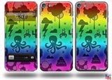 Cute Rainbow Monsters Decal Style Vinyl Skin - fits Apple iPod Touch 5G (IPOD NOT INCLUDED)