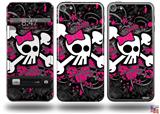 Girly Skull Bones Decal Style Vinyl Skin - fits Apple iPod Touch 5G (IPOD NOT INCLUDED)