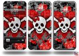 Emo Skull Bones Decal Style Vinyl Skin - fits Apple iPod Touch 5G (IPOD NOT INCLUDED)