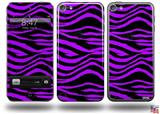 Purple Zebra Decal Style Vinyl Skin - fits Apple iPod Touch 5G (IPOD NOT INCLUDED)