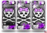 Purple Princess Skull Decal Style Vinyl Skin - fits Apple iPod Touch 5G (IPOD NOT INCLUDED)