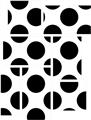 Kearas Polka Dots White And Black - 7 Piece Fabric Peel and Stick Wall Skin Art (50x38 inches)