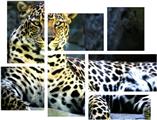 Leopard - 7 Piece Fabric Peel and Stick Wall Skin Art (50x38 inches)