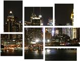 New York - 7 Piece Fabric Peel and Stick Wall Skin Art (50x38 inches)