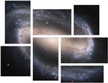 Hubble Images - Barred Spiral Galaxy NGC 1300 - 7 Piece Fabric Peel and Stick Wall Skin Art (50x38 inches)