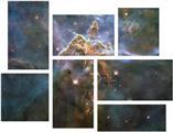 Hubble Images - Mystic Mountain Nebulae - 7 Piece Fabric Peel and Stick Wall Skin Art (50x38 inches)