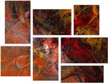 Impression 12 - 7 Piece Fabric Peel and Stick Wall Skin Art (50x38 inches)